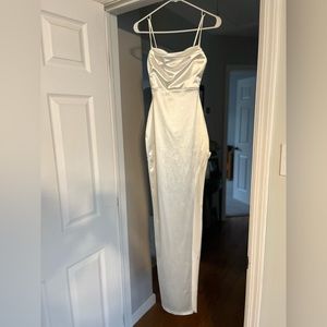 Windsor Lola High Slit Satin Dress